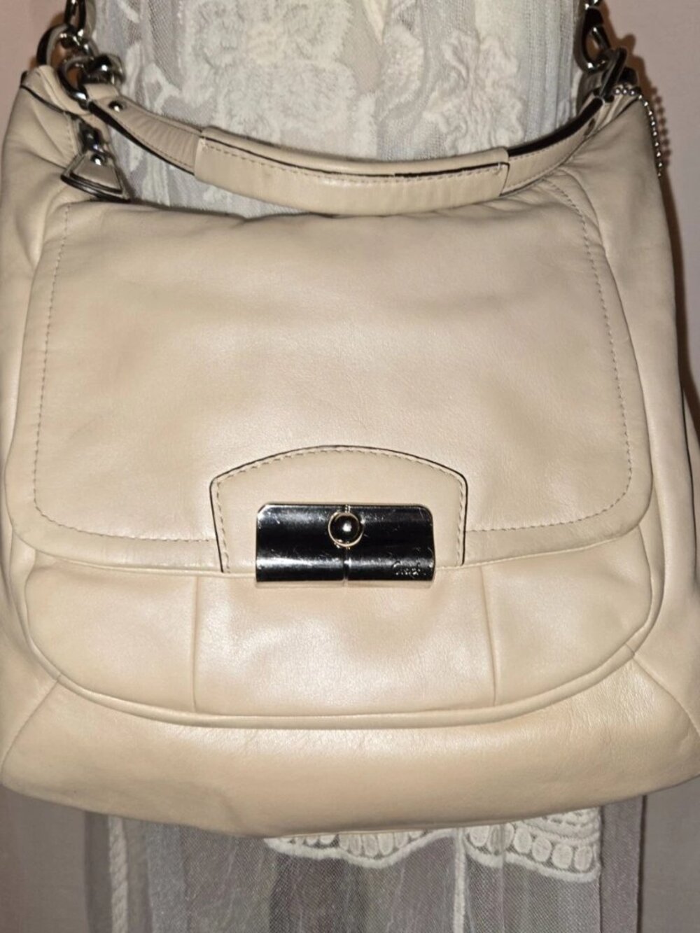 Coach Kristin Hobo F22306 Soft Champagne Leather Cross Body/Shoulder/ Bag